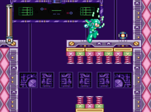 Mega Man 7 screenshot - Spring Man